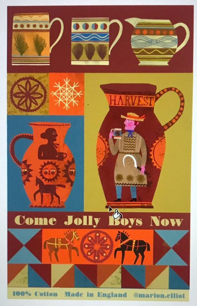 'Marion Elliot Folk Art Tea Towels'