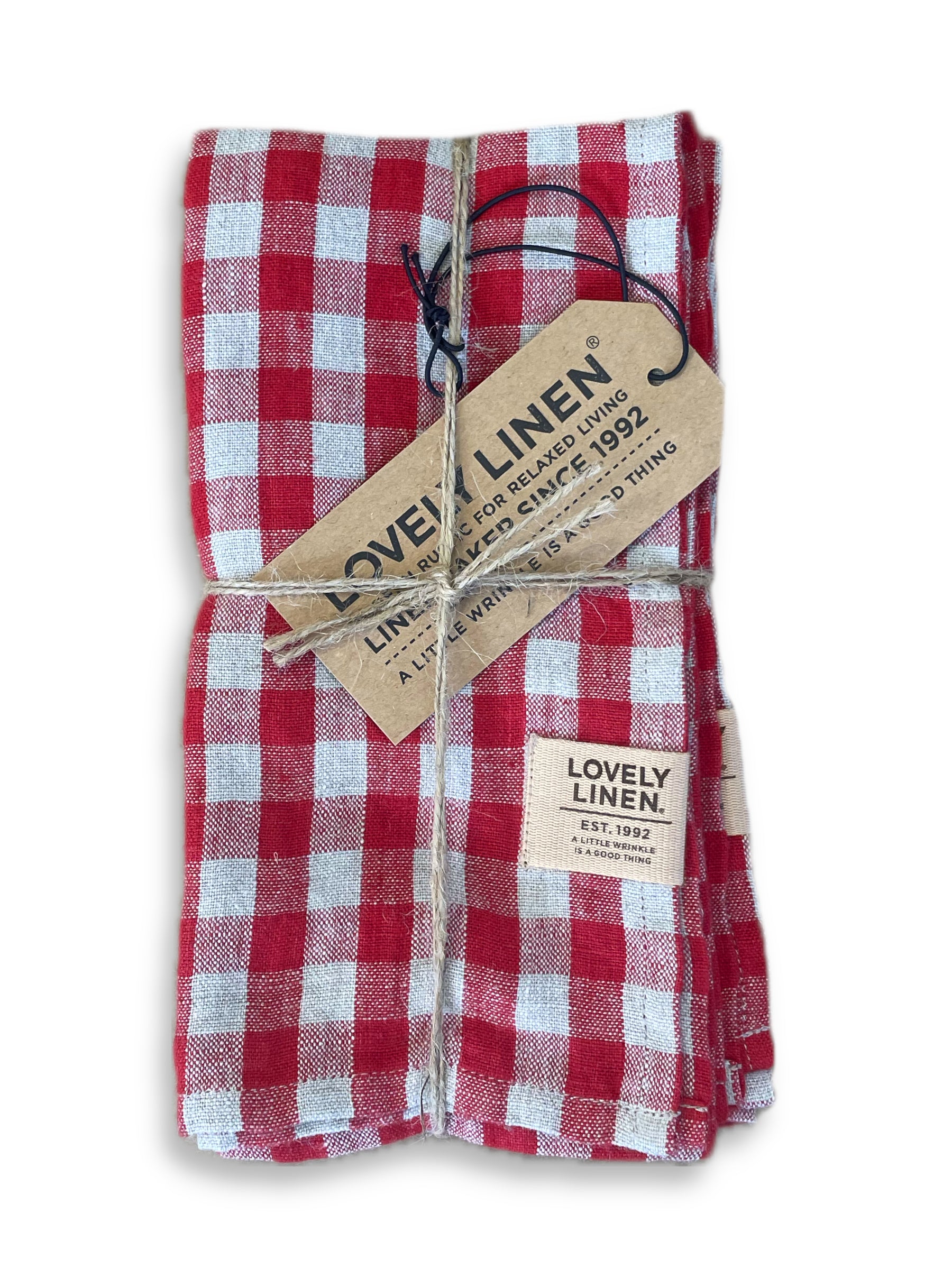 'Lovely Linen Square Gingham Kitchen Towels'