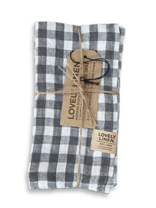 'Lovely Linen Square Gingham Kitchen Towels'