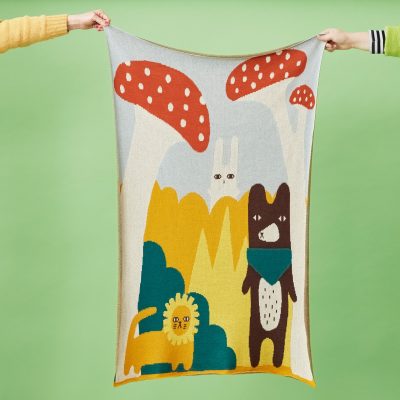 'Trees & Creature Cotton Mini Blanket by Donna Wilson'