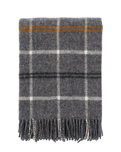 Grey Wool 'Tartan Blanket' by Klippan.