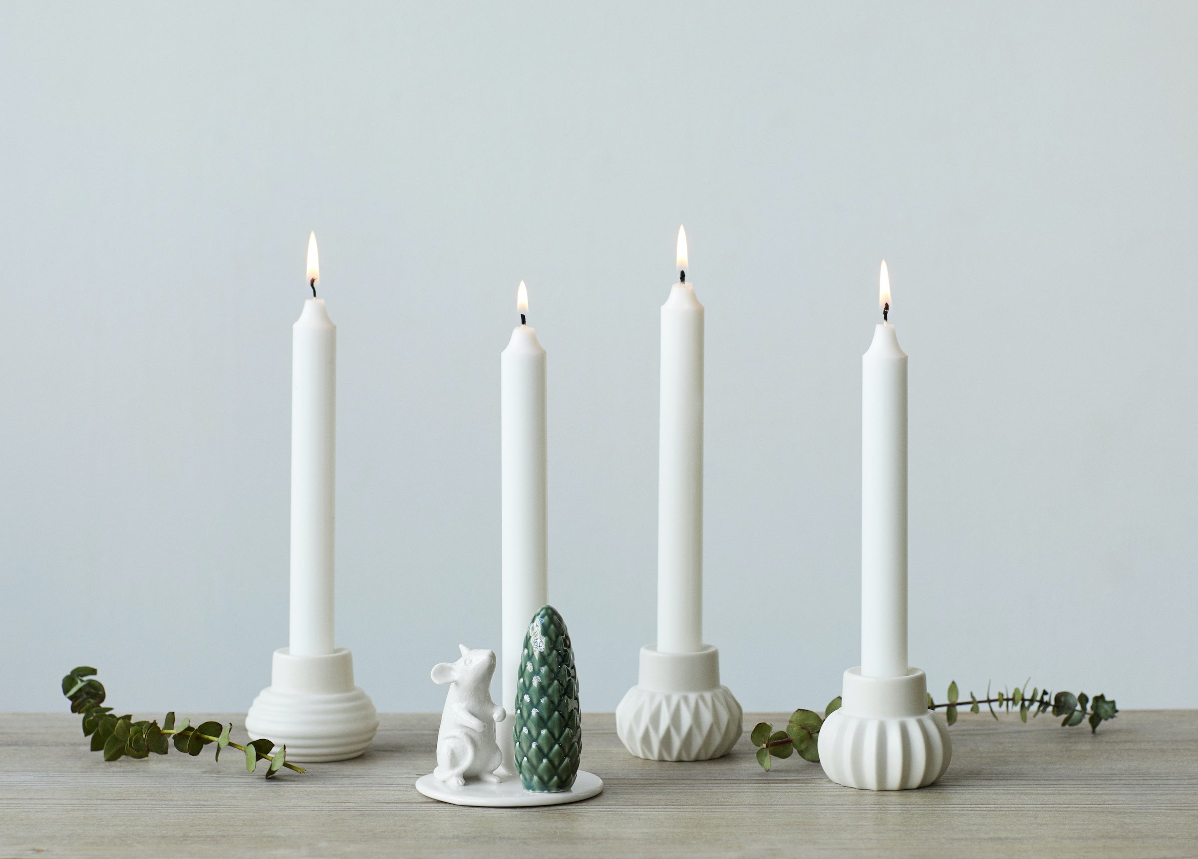 'Mouse and Spruce Candleholder'