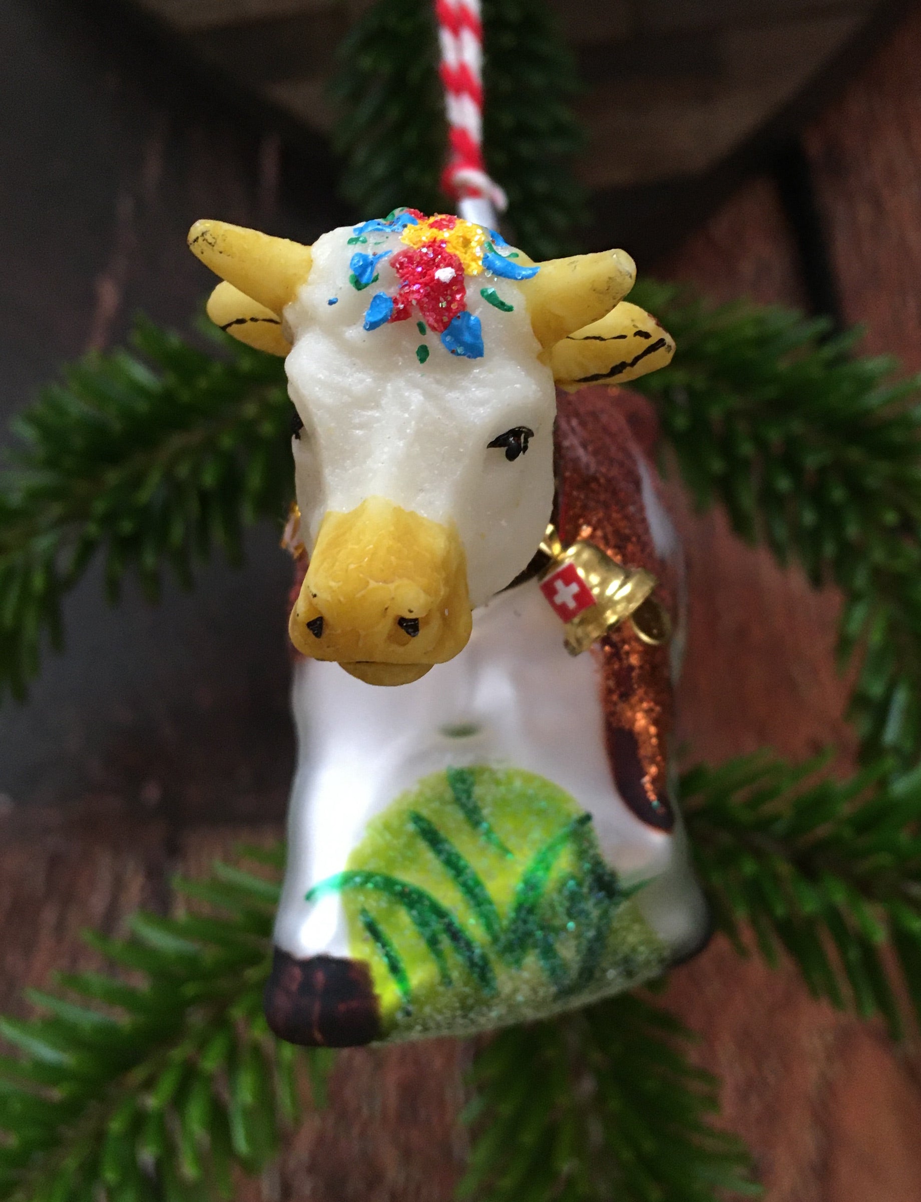 'Alpine Cow Christmas Decoration'