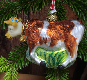 'Alpine Cow Christmas Decoration'