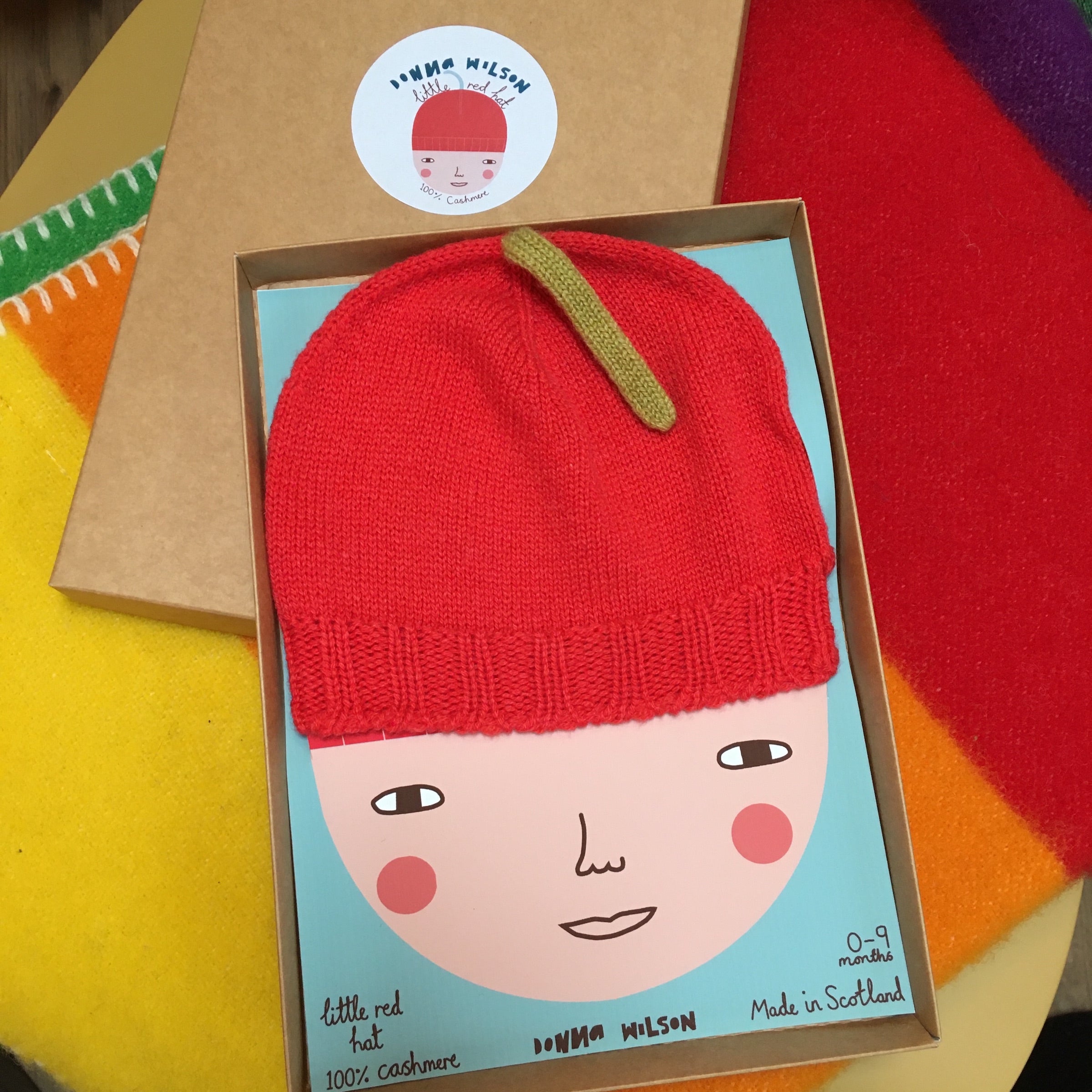 Little Red Baby Hat - Cashmere