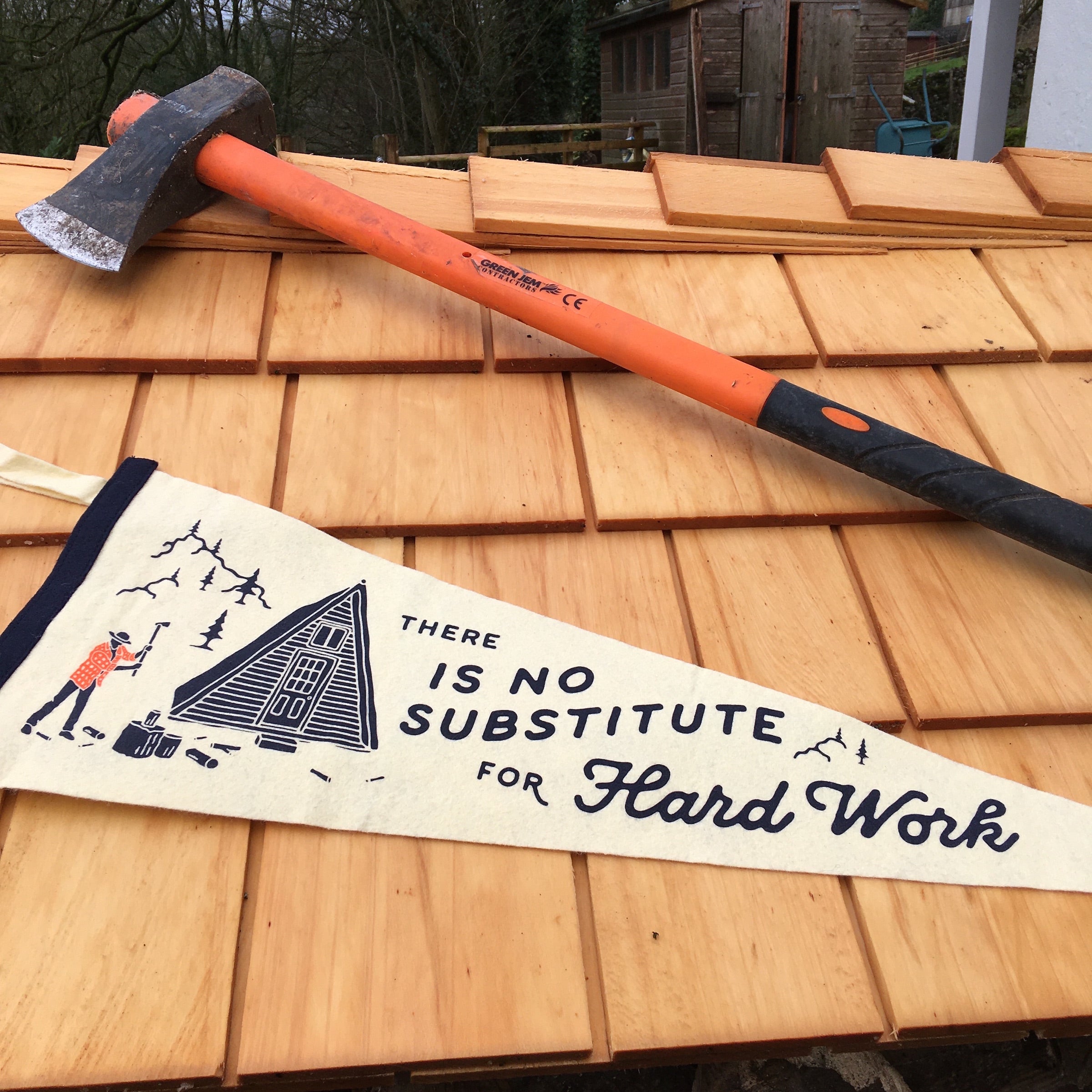 "There Is No Substitute For Hard Work" Pennant.