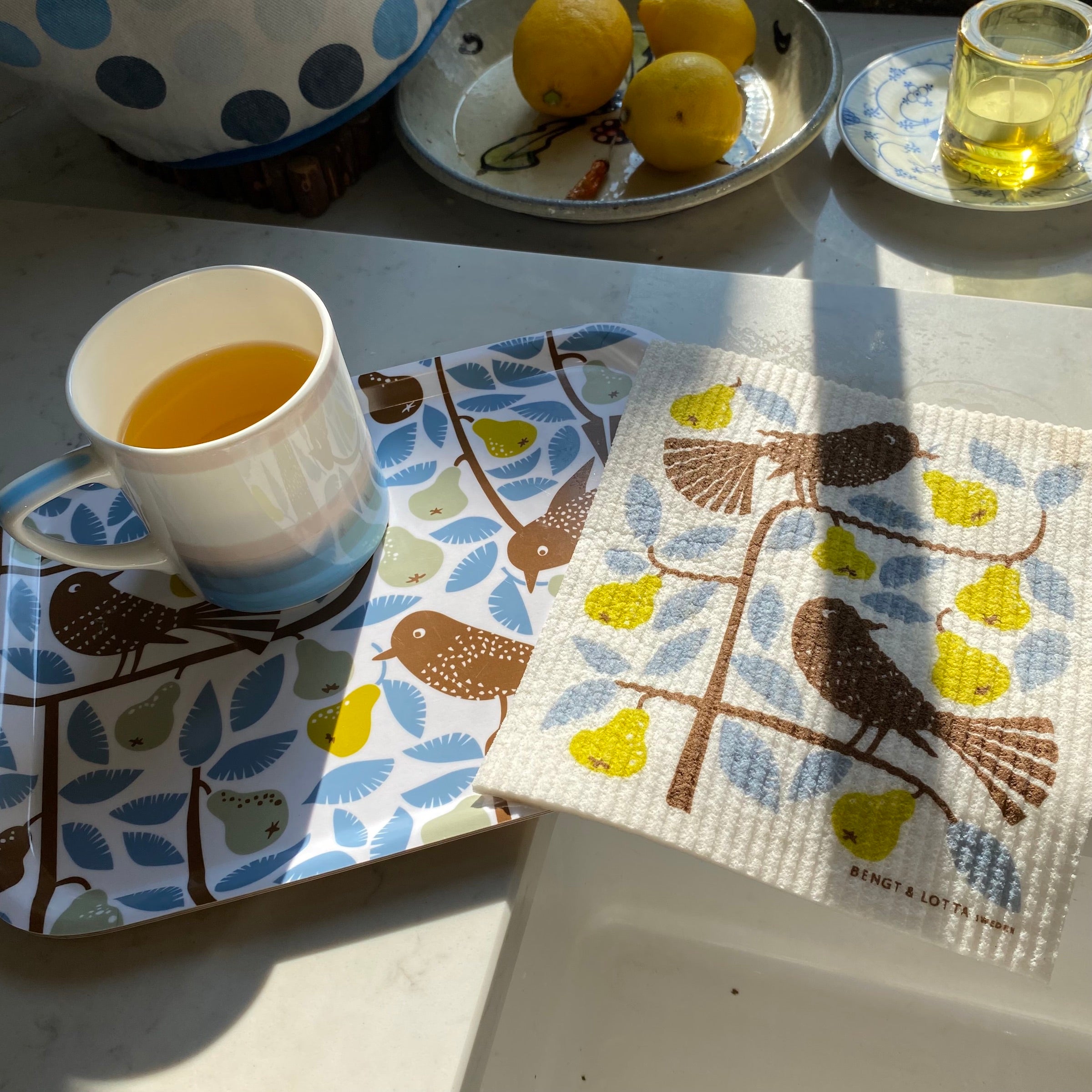 'Pear Tray and Dishcloth by Bengt & Lotta'