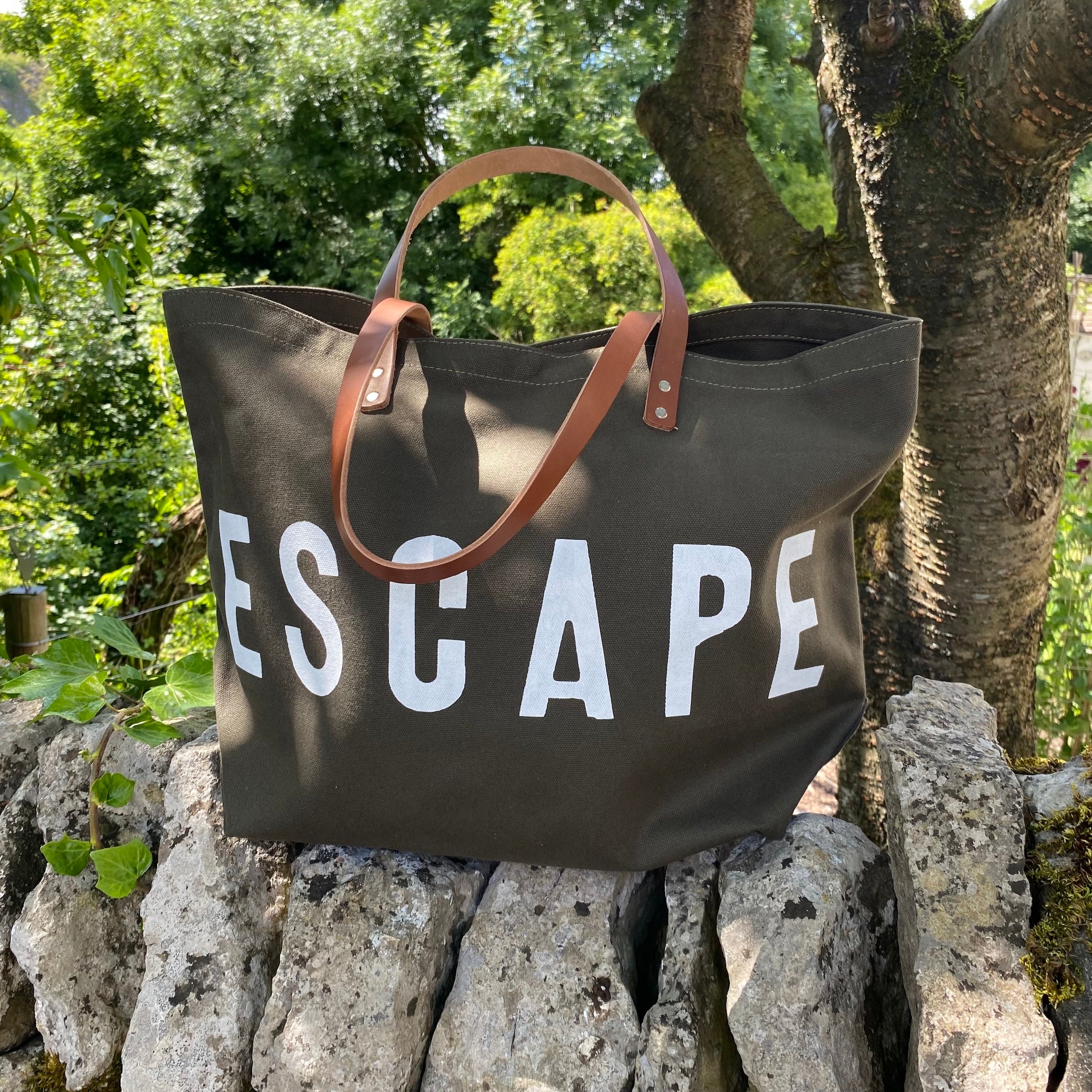 'ESCAPE' Canvas Tote Bag